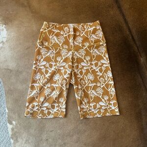 Indigo Luna Maya Bike Shorts Caramel Flora